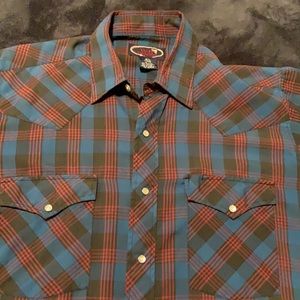 Size large WB Western Wear vintage short sleeve